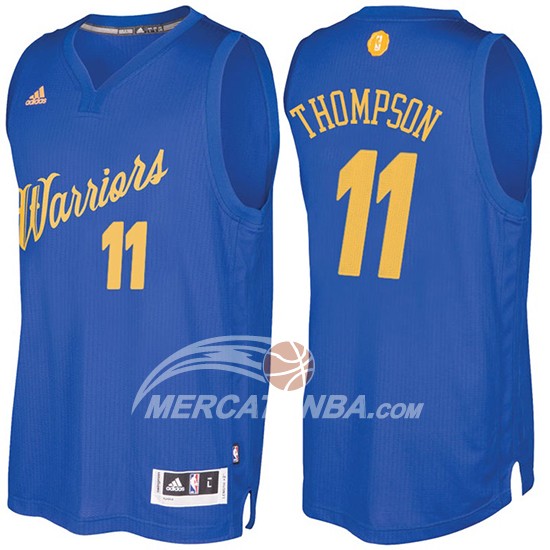 Maglia NBA Christmas 2016 Klay Thompson Golden State Warriors Blu